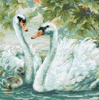 Алмазная вышивка «Белые лебеди»