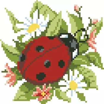 Алмазная вышивка «Божья коровка»