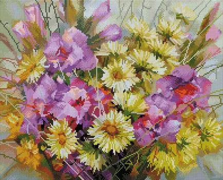 Алмазная вышивка «Букет с гладиолусами»