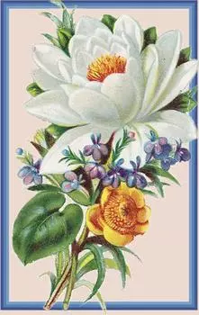 Алмазная вышивка «Букет с кувшинкой»