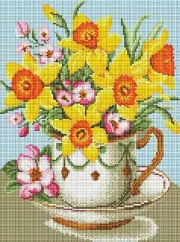 Алмазная вышивка «Букет с нарциссами»