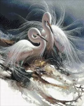 Алмазная вышивка «Цапли»