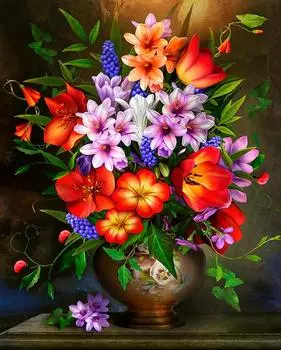 Алмазная вышивка «Цветочное ассорти»