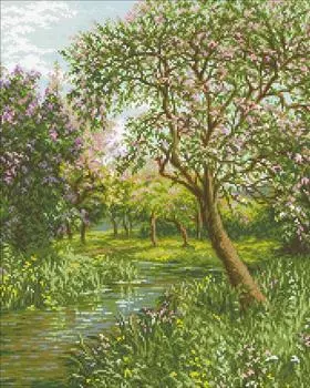 Алмазная вышивка «Цветущий сад»