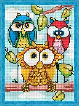 Алмазная вышивка «Декоративные Совушки»