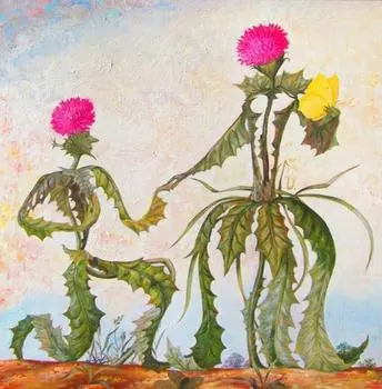 Алмазная вышивка «Два чертополоха»