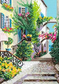 Алмазная вышивка «Итальянский дворик»