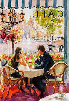 Алмазная вышивка «Кафе»