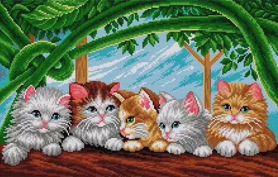 Алмазная вышивка «Котики»