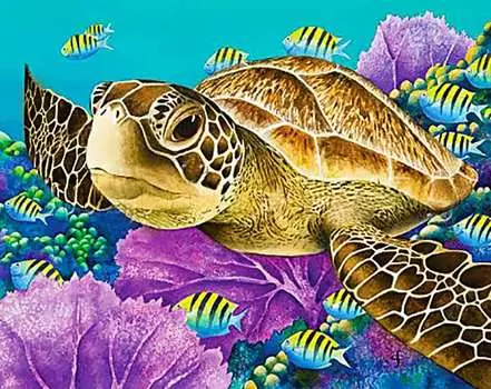 Алмазная вышивка «Морская черепаха»