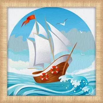 Алмазная вышивка «На морских волнах»