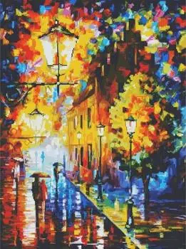 Алмазная вышивка «Огни в ночи»