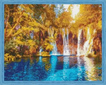 Алмазная вышивка «Осенний водопад»