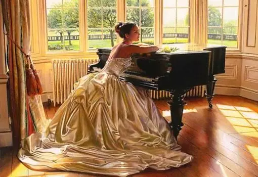 Алмазная вышивка «Пианистка»