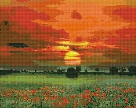 Алмазная вышивка «Поле с цветами»