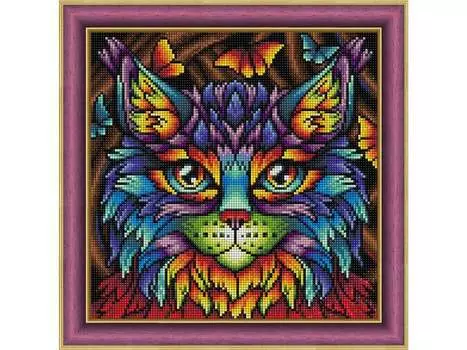 Алмазная вышивка «Радужный кот»