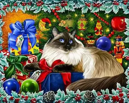 Алмазная вышивка «Рождественские цвета»