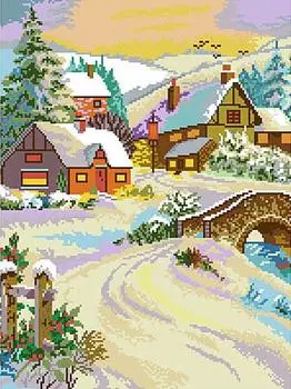 Алмазная вышивка «Русская зима»