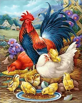 Алмазная вышивка «Сельский дворик»