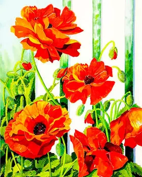 Алмазная вышивка «Весенние маки»