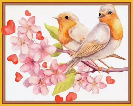 Алмазная вышивка «Вишневая серенада»