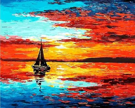 Алмазная вышивка «Яркий парус»