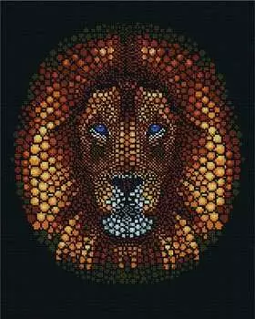 Алмазная вышивка «Золотой лев»