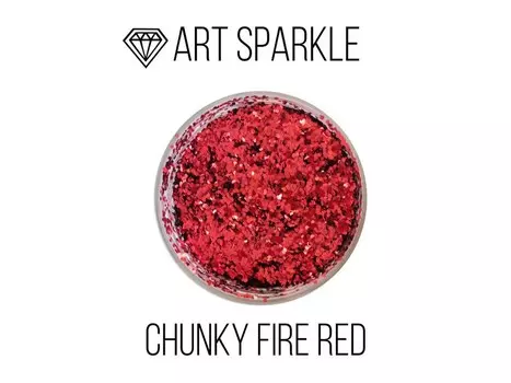 Глиттер крупный Chunky Fire Red, 50 г, Craftsmen.store