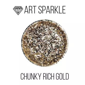 Глиттер крупный Chunky Rich Gold, 50 г, Craftsmen.store