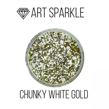 Глиттер крупный Chunky White Gold, 50 г, Craftsmen.store