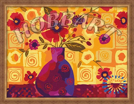 Картина по номерам «Абстракция вазы с цветами»
