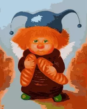 Картина по номерам «Ангелочек и вкусняшки»