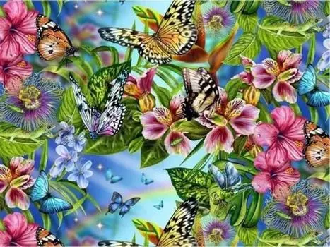 Картина по номерам «Бабочки»