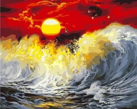 Картина по номерам «Багряный закат»