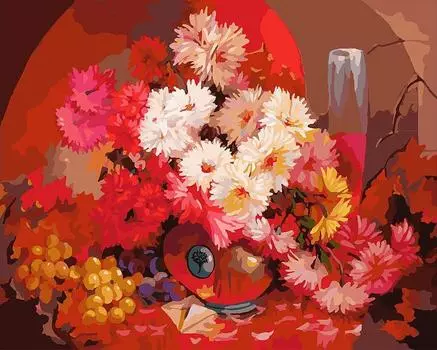 Картина по номерам «Бархатный букет»