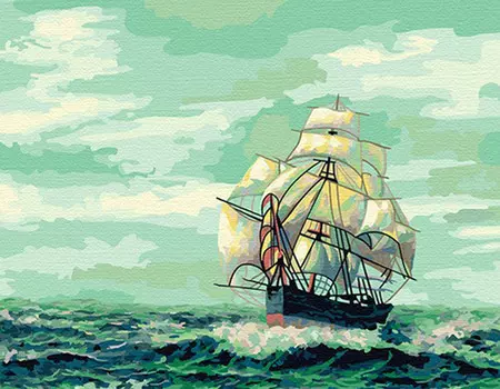 Картина по номерам «Белеет парус»