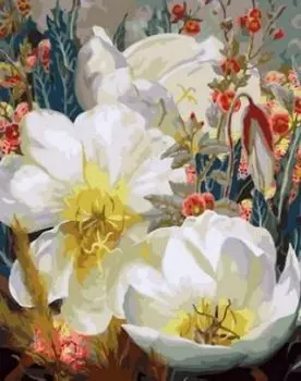 Картина по номерам «Белоснежные кувшинки»