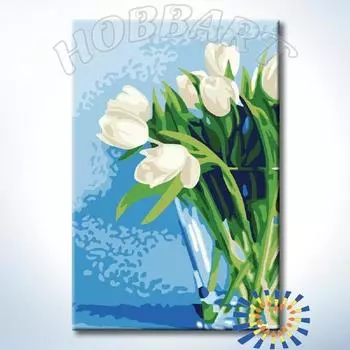 Картина по номерам «Белые тюльпаны»