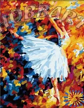 Картина по номерам «Белый лебедь»