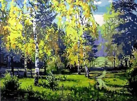 Картина по номерам «Березки»