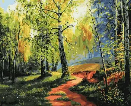 Картина по номерам «Березовая роща»