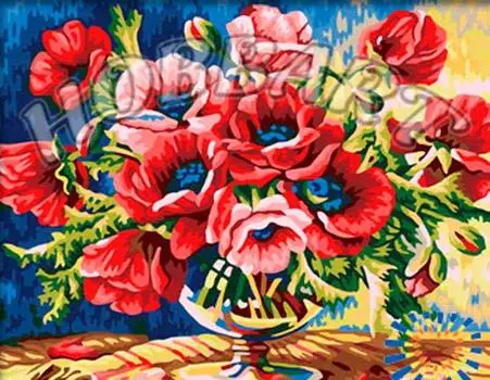 Картина по номерам «Безудержные маки»