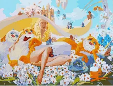 Картина по номерам «Блондинка»