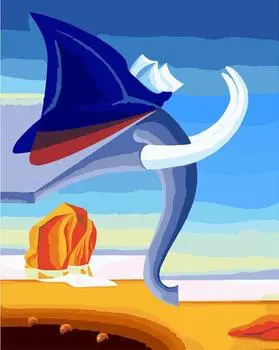 Картина по номерам «Боевой слон»