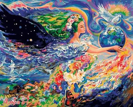 Картина по номерам «Богиня Мать» Жозефины Уолл + в наборе подарок