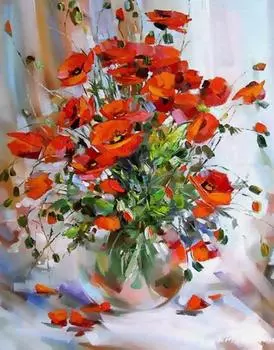 Картина по номерам «Букет маков»