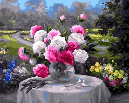 Картина по номерам «Букет на столе»