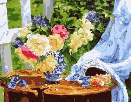 Картина по номерам «Букет разноцветных цветов»