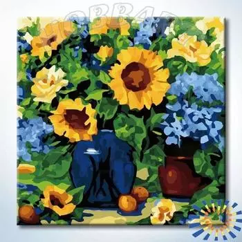 Картина по номерам «Букет в саду»