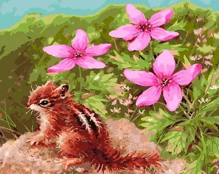 Картина по номерам «Бурундук»